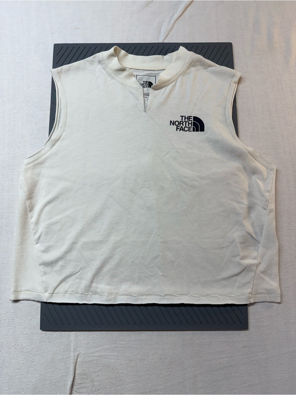 The North Face Cream Sleeveless Logo Tank Top
